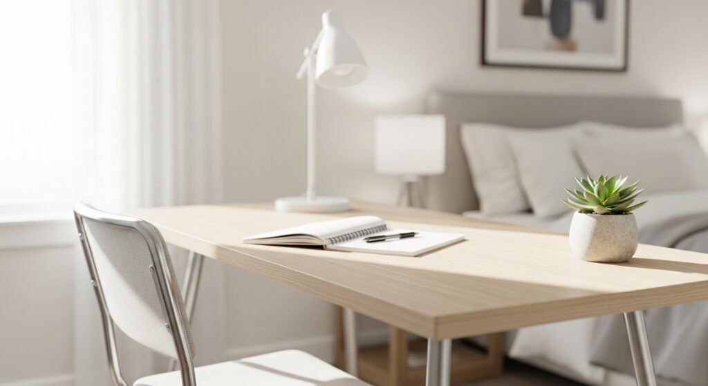 余計なものがない白を基調としたシンプルなリビング