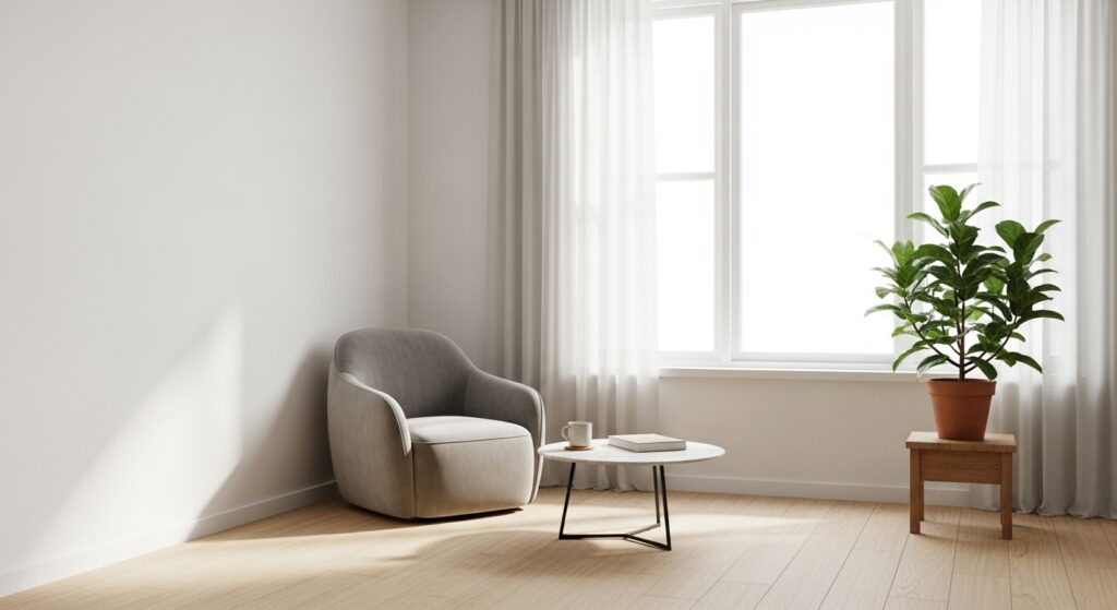 ミニマリズムを取り入れて、物が減り余白ができた部屋