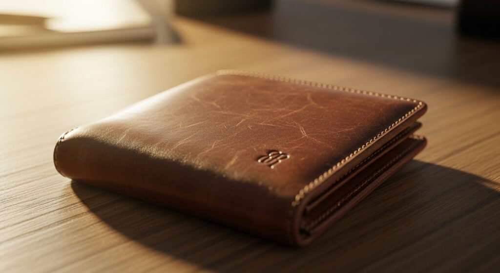 デスクに置かれた１つの財布