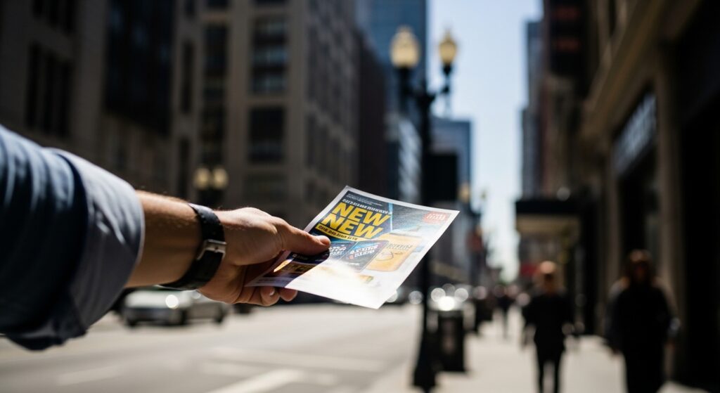 街で配っている広告