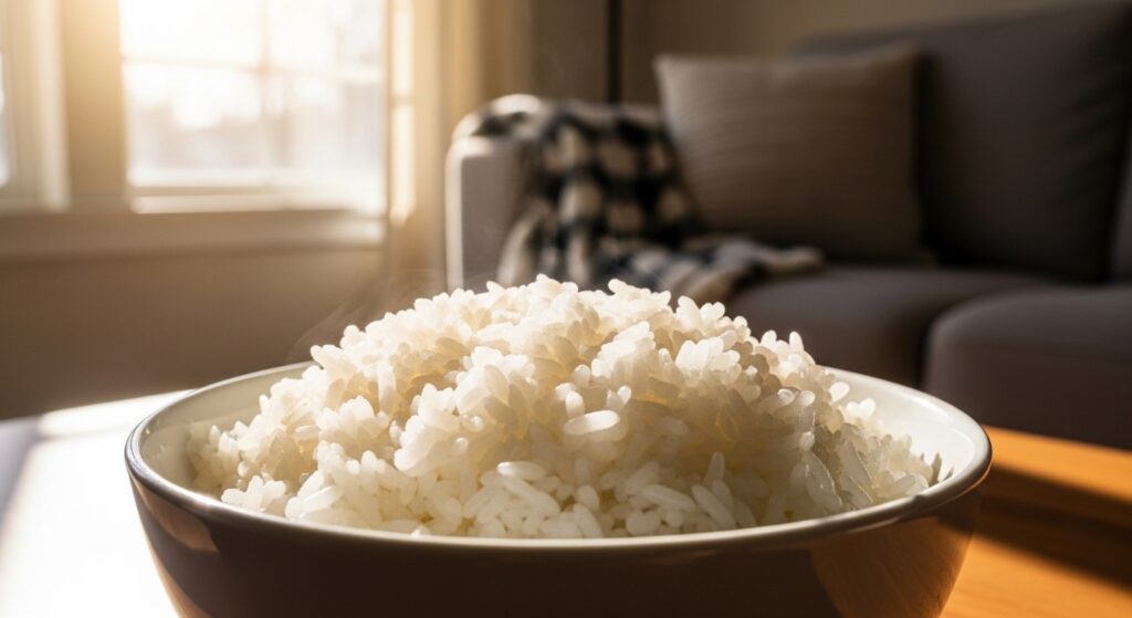 血糖値を上げやすい出来立ての白米