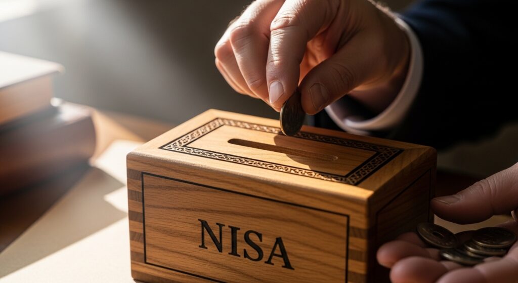 NISAに投資をする様子