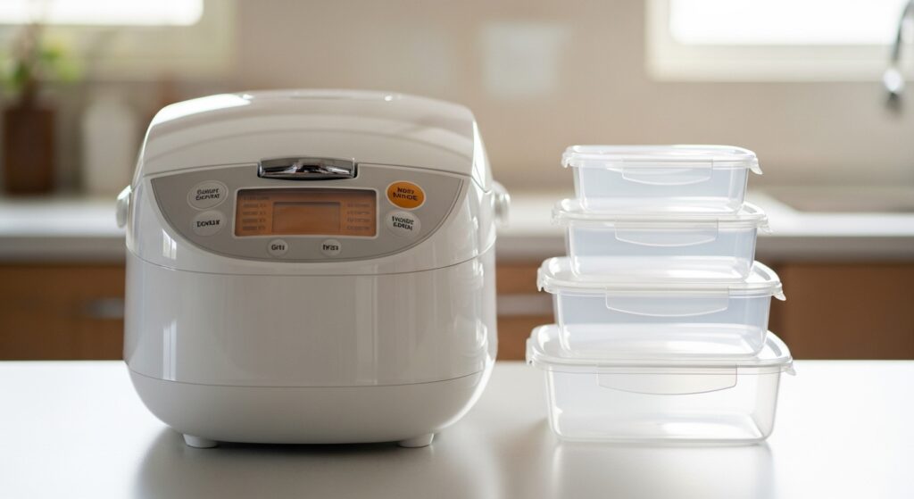 キッチンに置かれた炊飯器