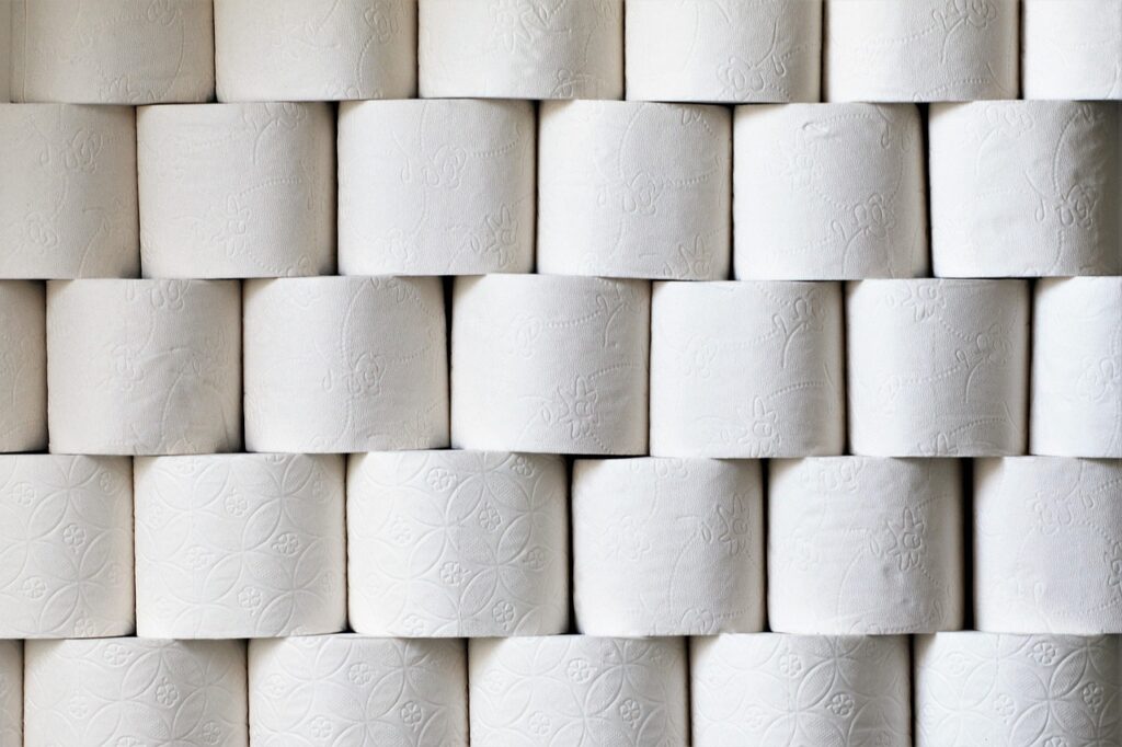 予備を買いすぎてしまったたくさんのトイレットペーパー